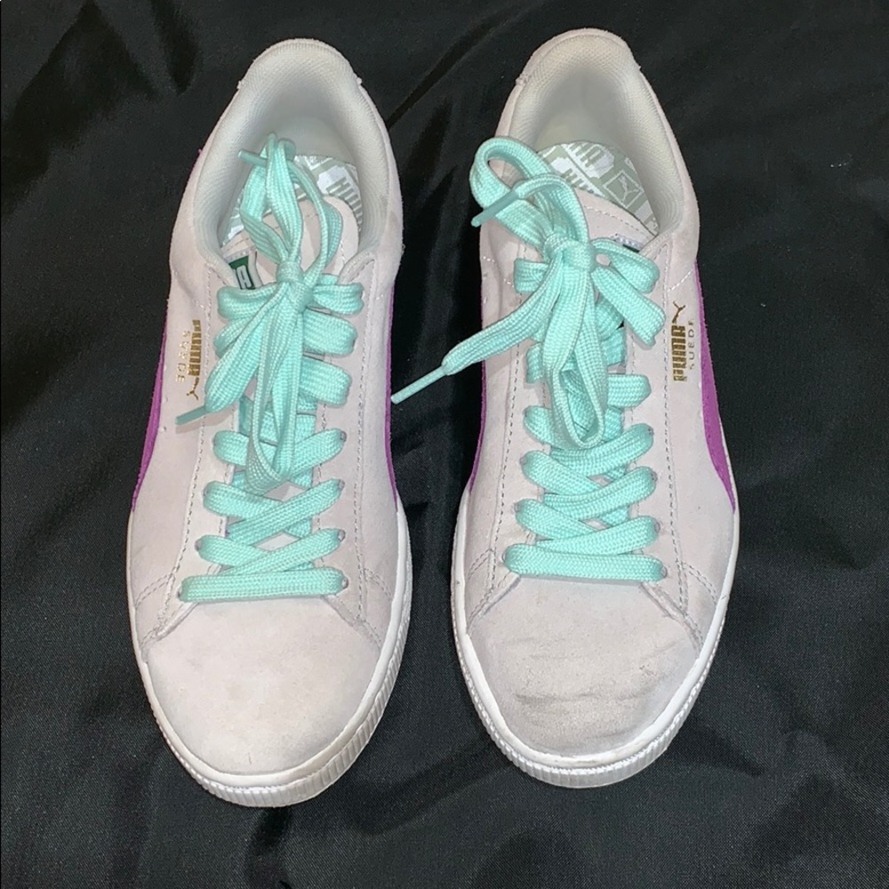 Puma Suede Classic- Glacier Gray-Grape Purple